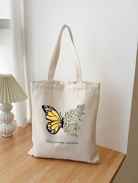 Tote Bag Design Painting, Paint Bags, Creative Tote Bag, Handpainted Tote Bags, Tot Bag, Organic Bag, Bag Painting, Canvas Bag Design, Handpainted Bags