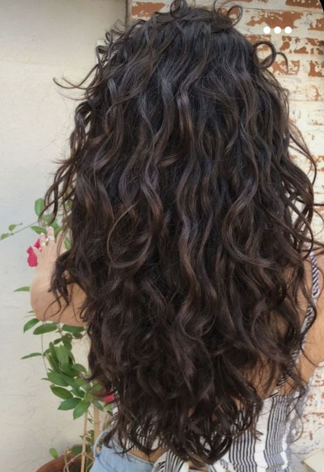 Pelo Ondulado Natural, Long Hair Perm, Long Curly Haircuts, Heavy Hair, Natural Curly Hair Cuts, Curly Hair Photos, Wavy Haircuts, Natural Wavy Hair, Haircuts For Wavy Hair