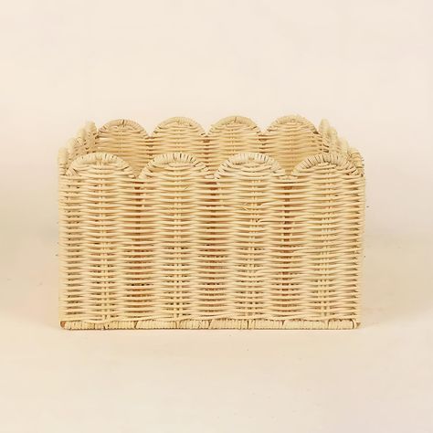 Wicker storage baskets