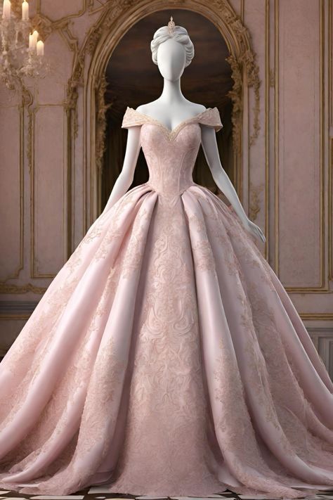 Ball Gown Princess Dress, Pink Royalty Aesthetic Dress, Old Royal Dresses Princesses, Pink Ballgown Princesses Fairytale, Pretty Pink Dresses Princesses, Royal Ball Dresses Princesses, Royalty Ball Gowns, Royal Dresses Princesses Gowns, Royal Ball Gowns Princesses