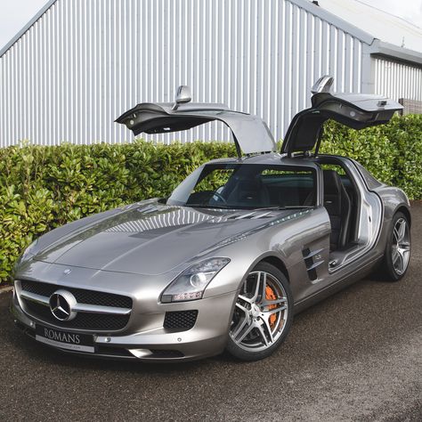 Mercedes Benz Sl300 Gullwing, Silver Mercedes Benz, Sls Black Series, Sl 65 Amg Black Series, Silver Mercedes, Mercedes Sls Amg, Benz Sls, Used Mercedes Benz, Mercedes Benz Sls Amg