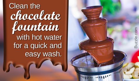 Just as a chocolate fountain is an irresistible treat both for the eyes and the taste buds, it's a gooey mess to clean up post the party. I can already hear voices screaming, it's not my turn to do the dishes and specially not the chocolate fountain. We aim to give you a simplified version of cleaning the fountain to keep it ready for the next party. Fondue Fountain, Fondue Party, Chocolate Fountain, Pretty Cups, My Turn, Recipe Notes, The Fountain, Ketchup Bottle, Love Chocolate