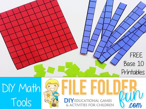 Download Resource Contents:  This set includes a free printable Base 10 blocks.  There is a hundreds board, Tens, and Single Unit blocks.  Print on colored cardstock so children can easily identify… Computer Terms, Fraction Circles, Math Clipart, Base 10 Blocks, Math Tools, Math Blocks, Math Place Value, Dot Patterns, Math Manipulatives