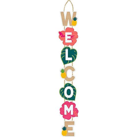 Aloha Stacked Welcome Sign Party Themes Summer, Summer Theme Party, Luau Party Decorations, Summer Party Themes, Luau Birthday Party, Personalized Balloons, Personalized Banners, Personalized Party Favors, Halloween Costume Shop