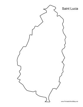 This printable outline map of Saint Lucia is useful for school assignments, travel planning, and more. Free to download and print Saint Lucia Tattoo, St Lucia Tattoo Ideas, St Lucia Map, St Lucia Tattoo, World Map Continents, Printable Outline, Map Tattoo, Summer Pins, Outline Tattoo