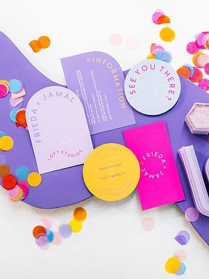 Bright Invitation Design, Wedding Invitations Colorful, Modern Colorful Wedding Invitations, Simple Wedding Stationery, Colourful Weddings, Bright Wedding Invitations, Bold Wedding Invitations, Colorful Wedding Invitations, Bespoke Wedding Stationery