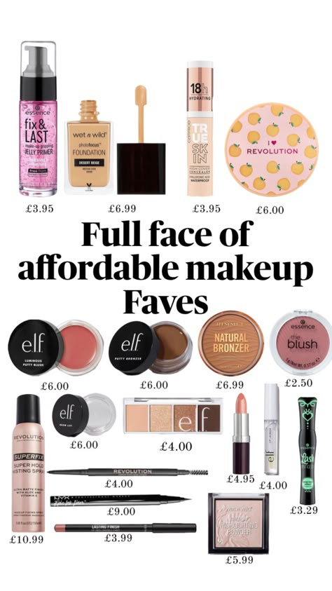 Drugstore makeup faves #makeup #makeupproducts #inspo #beauty Good Drugstore Makeup, Drugstore Contour, Drugstore Makeup Must Haves, Walmart Makeup, Concealer Tips, Affordable Makeup Brands, Drugstore Makeup Products, Dish Gloves, Skin Vitamins