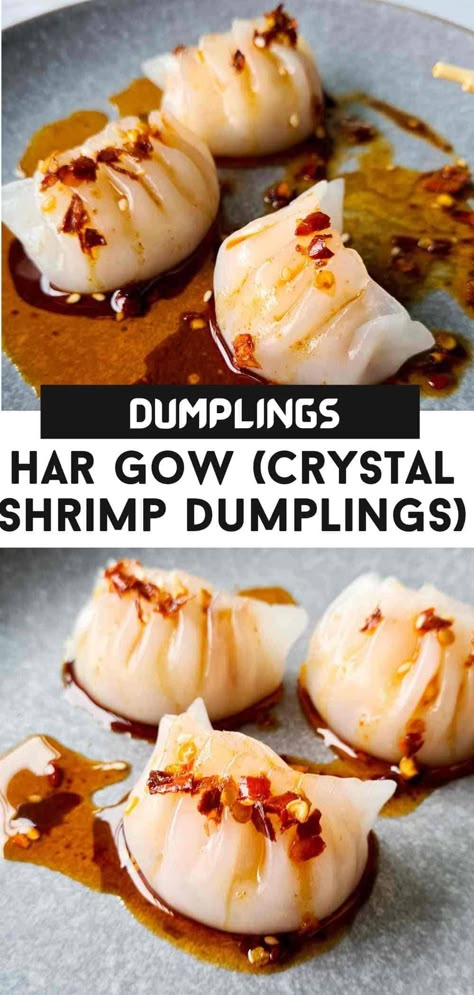 Prawn Dumplings Recipe Dim Sum, Shrimp Har Gow, Homemade Dim Sum Recipes, Har Gow Recipe Dim Sum, Har Gow Recipe, Prawn Dumpling Recipe, Prawn Dimsum, Dimsum Recipes, Crystal Dumplings