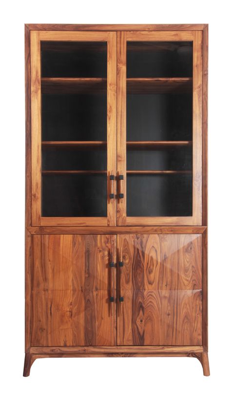 Showcase Designs For Hall, Cutlery Cabinet, Furniture Storage Cabinets, Small Bars, Contemporary Cabinets, Wood Cabinet, Contemporary Glass, Solid Wood Furniture, Beautiful Kitchens