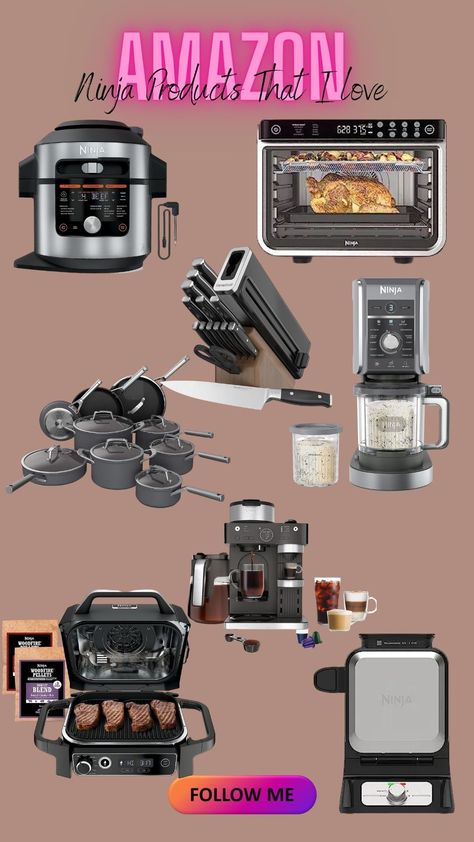 New Home Appliances, Ninja Appliance Products, Ninja Kitchen Appliances, Ninja Appliance, Ninja Products, Ninja Appliances, Cooking Gadgets Appliances, Apartment Appliances, Must Have Kitchen Appliances