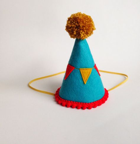 First Birthday Party Hat Cone Hat Felt Birthday Party Hat Felt Bunting Banner Felt Party Hat, Felt Birthday Hat, Diy Felt Party Hat 1st Birthdays, Handmade Red Party Hat, Playful Multicolor Party Hats, Birthday Card Craft, Birthday Party Hats, Diy Hat, Birthday Hat