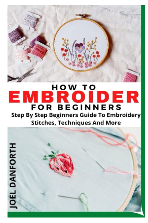 PRICES MAY VARY. HOW TO EMBROIDER FOR BEGINNERS   Learning to embroider has never been easier! This is an accessible introduction to embroidery.  Simple-to-follow projects teach the basic skills and techniques of this fun and creative craft. Those new to embroidery will learn everything they need to get started while making the pretty projects. Consider this your embroidery for one zero one course. Work your way thru all of these lessons, and you will be all set to embroider. This book will help Embroidery Simple, Learning To Embroider, Basic Skills, Textile Crafts, Creative Craft, Embroidery For Beginners, Embroidery Techniques, Embroidery And Stitching, Beginners Guide