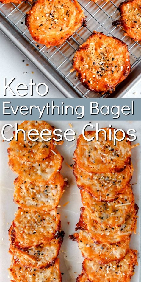 Airfryer Keto Snacks, Everything Bagel Seasoning Recipes Keto, Simple Healthy Snacks Savory, Keto Everything Bagel Bites, Keto Everything Bagel Recipe, Keto Cheese Chips Recipes, Cottage Cheese Chips Everything Bagel, Cottage Cheese Everything Bagel Chips, Keto Sausage Balls 3 Ingredient