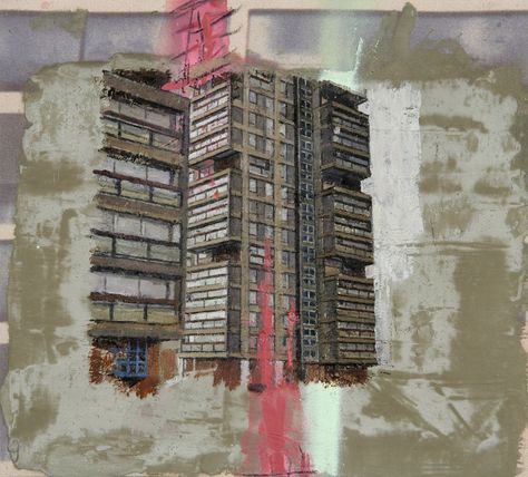 David Hepher, Buildings Collage, Grenfell Tower, Architecture Artists, Council Estate, Urban Artwork, Art Alevel, A Level Art Sketchbook, Tower Block