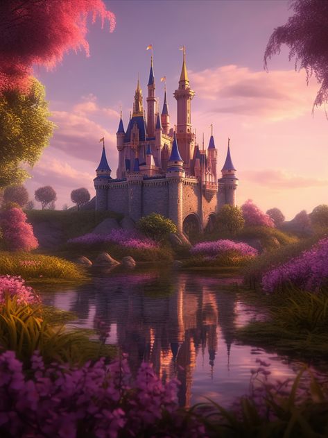 Fairy Tail Castle, Fairy Tale Castle Aesthetic, Enchanted Castle Aesthetic, Fairy Tale Aesthetic Princesses, Fairytale Environment, Magical Background Fairytale, Magical Castle Fantasy Fairytale, Fairytale School, Fairy Tale Background