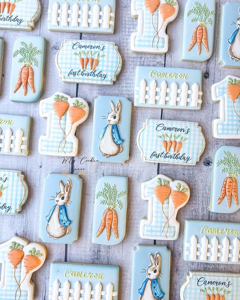 For so many years I haven’t had Peter Rabbit themed cookies, and received 2 orders for the same week. 🐰🥕 . . . . . . . #mycookiespace #lacookies #labaker #lasweets #ladesserts #latreats #lapartyfavor #losangelescookies #losangelescustomcookies #customcookieslosangeles #losangelespartyfavors #partyfavorslosangeles #decoratedcookieslosangeles #sugarcookieslosangeles #fyp #foryoupage #fypシ #fypage #foryourpage❤️ #fypage✨ #lacookier #lacookielady #losangelescookier #peterrabbit #peterrabbitparty ... Peter Rabbit Sugar Cookies, Peter Rabbit Cookies Decorated, Peter Rabbit Baby Shower Cookies, Quince Cookies, Peter Rabbit Cookies, Rabbit Cookies, Peter Rabbit Birthday, Rabbit Birthday, Peter Rabbit Party