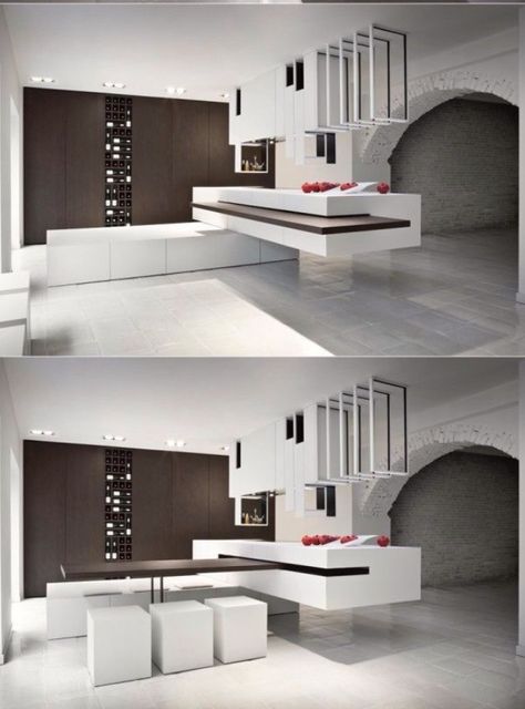 Contemporary Kitchen Designs, Diy Kitchen Island, Contemporary Kitchen Design, Kitchen Furniture Design, Kitchen Designs, Luxury Kitchen, Contemporary Kitchen, Diy Kitchen, Minimalist Home