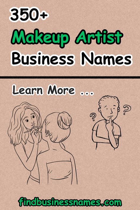 Explore our curated collection of creative and catchy makeup artist business names on Pinterest. From elegant and sophisticated to fun and trendy, find the ideal name that suits your style and brand. Discover the power of a great business name to attract clients and make a lasting impression. 💄 #MakeupArtist #BusinessNames Username For Makeup Artist, Makeup Page Name For Instagram, Beauty Parlour Names Ideas, Parlour Names, Makeup Artist Names, Makeup Names, Names Cute, Name For Instagram, Attract Clients