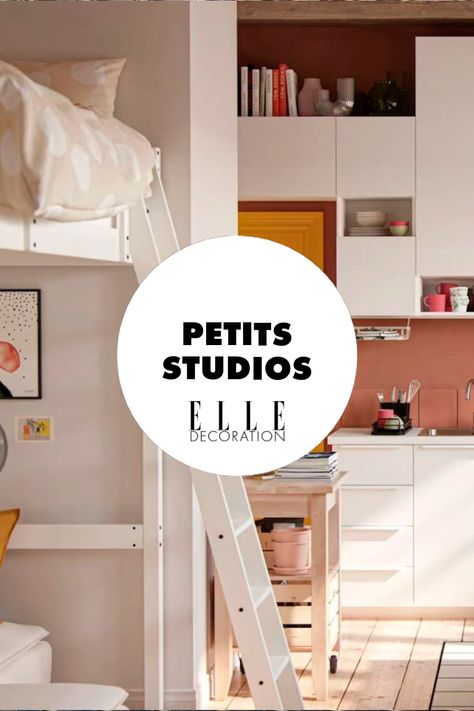 Aménager un studio requiert un peu d’imagination et une bonne dose d’ingéniosité pour gagner de la place et se sentir bien chez soi même si c’est petit ! Découvrez tous les secrets d’un studio pratique et ordonné. Micro Studio, Plan Studio, Decoration Studio, Studio Decoration, Mini Studio, Studio Apartment Living, Deco Studio, Studio Interior Design, Small Flat