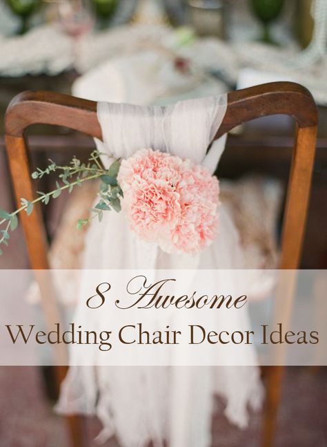 Wedding Chair Decorations Diy, Wedding Chair Decorations, Wedding Chairs, Chair Decorations, Romantic Weddings, Event Styling, Backyard Wedding, Future Wedding, Vintage Wedding