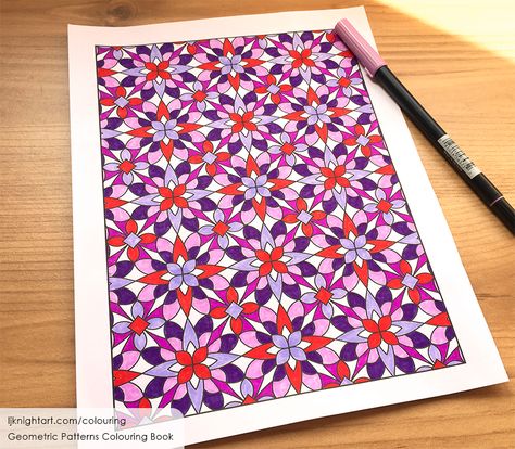 Batik Diy, Geometric Patterns Drawing, Geometric Coloring Pages, Graph Paper Designs, Graph Paper Drawings, Geometric Pattern Art, Pattern Coloring Pages, Colouring Page, Graph Paper Art