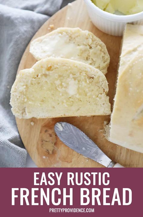 Easy Homemade Rustic French Bread Homemade French Bread, French Bread, Easy Bread Recipes, Fool Proof Recipes, Easy Bread, Kid Friendly Meals, Easy Homemade, Instant Pot Recipes, Bread Recipes