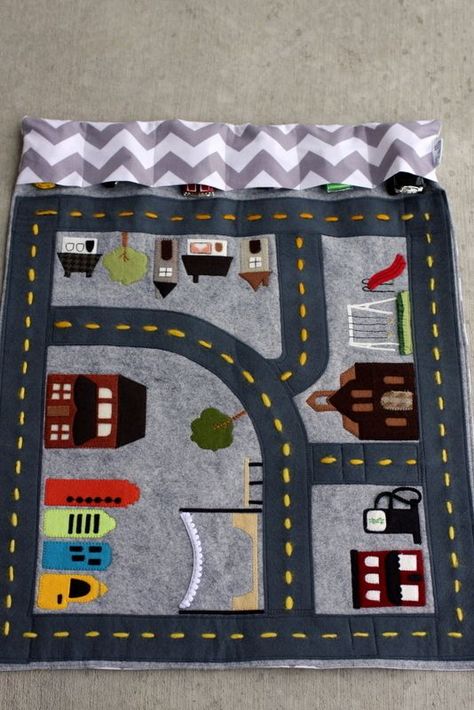 Car Play Mats, Road Rug, Play Mats, Baby Diy, Painted Canvas, Sewing Toys, Baby Crafts, Felt Toys, Quiet Time