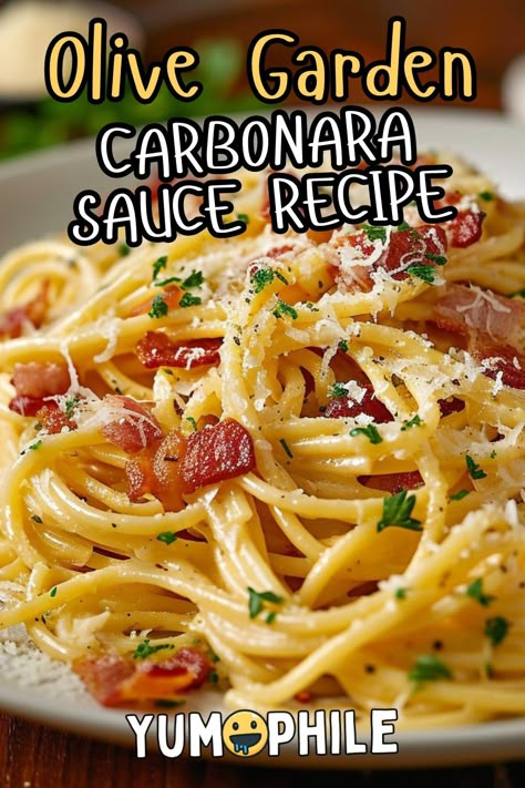 Carbonara Sauce Olive Garden Recipe Olive Garden Pasta Sauce, Copycat Olive Garden Chicken And Shrimp Carbonara, Copycat Olive Garden Carbonara, Olive Garden Carbonara Sauce, Olive Garden Carbonara Pasta, Chicken Carbonara Recipe Olive Garden, Olive Garden Recipes Pasta, Olive Garden Shrimp Carbonara Recipe, Olive Garden Chicken Carbonara Recipe