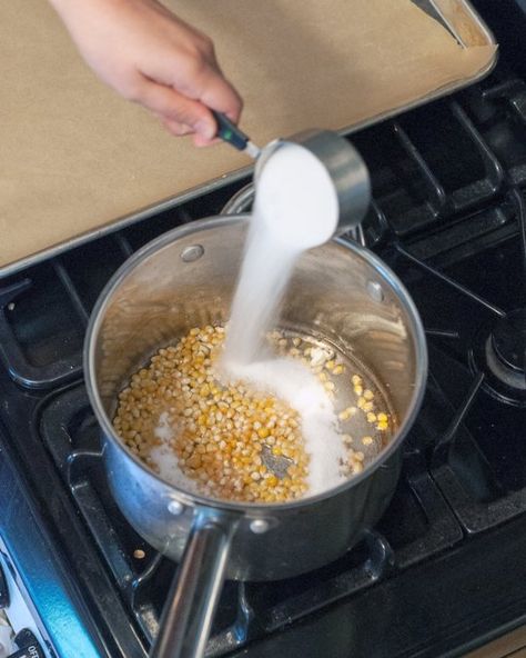 How To Make Kettle Corn at Home — Cooking Lessons from The Kitchn | The Kitchn Homemade Kettle Corn, Kettle Corn Recipe, Popcorn Recipes Sweet, Photography Random, At Home Cooking, Popcorn Recipes Easy, Recipes Rice, Popcorn Treats, Homemade Popcorn