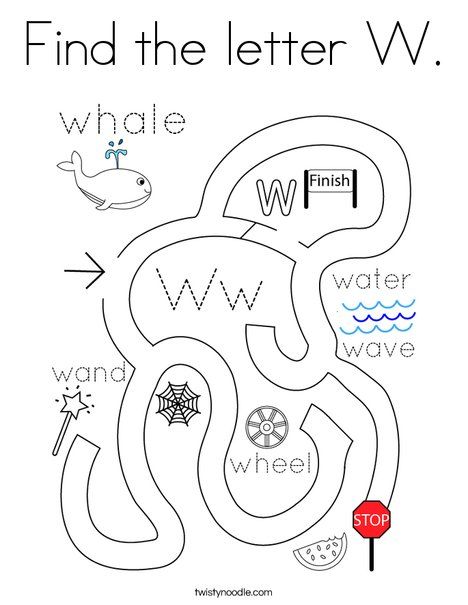 Letter W Coloring Page, W Coloring Page, Abc Activity, Abc Activities, Worksheets Preschool, Pre K Activities, Alphabet Preschool, Letter W, English Vocabulary Words