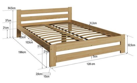 Top 40 Useful Standard Bed Dimensions With Details - Engineering Discoveries Standard Bedroom Dimensions, Wood Bed Frame Diy, Wooden Double Bed, Bed Frame Plans, Bed Frame Design, Woodworking Bed, Wooden Bed Design, Diy Bed Frame, Bedroom Dimensions