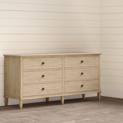 Birch Lane™ Garland 6 - Drawer Dresser & Reviews | Wayfair Classic Dressers, 4 Drawer Dresser, Curtain Hardware, Double Dresser, Madison Park, 6 Drawer Dresser, Wood Nightstand, Kitchen Mirror, Dressers And Chests