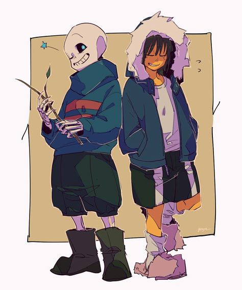 Undertale - Sans e Frisk coouel Female Sans, Sans E Frisk, Sans Frisk, Frans Undertale, Sans X Frisk, Undertale Comic Funny, Undertale Ships, Undertale Funny, Undertale Sans