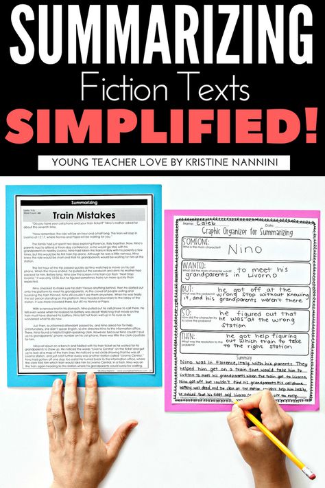 FREE! Graphic Organizers: Summarizing Fiction Texts Simplified! - Help your upper elementary students better learn how to summarize text with the great ideas and activities at this blog post. You get a FREE printable graphic organize for 3rd, 4th, 5th, and 6th grade students. Plus check out the anchor chart and book suggestions. These are sure to make teaching the strategy of summarizing a bit easier! (third, fourth, fifth, sixth graders, home school, homeschool) #YoungTeacherLove Teaching Summarizing, Teaching Summary, Summarizing Fiction, Summarizing Activities, English 101, Free Graphic Organizers, Summary Writing, Reading Assessment, Fiction Text