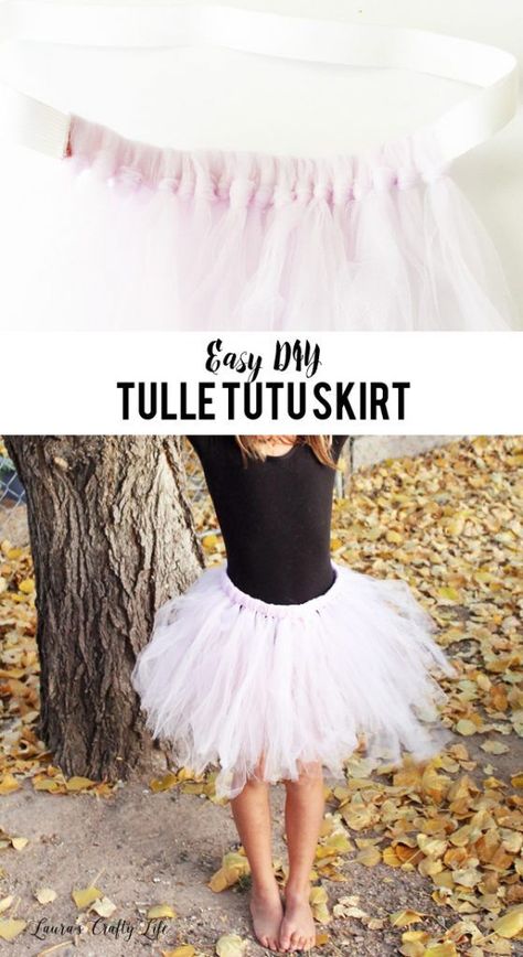 How to Make a Tulle Tutu Skirt. Make a fun tutu skirt easily with minimal (or no) sewing. Perfect for dance class or a Halloween costume. Easy Tutu, How To Make A Tulle Skirt, Diy Tulle Skirt, Diy Tutu Skirt, Tutu En Tulle, Tulle Skirt Tutorial, Tutu Women, Tutu Tutorial, No Sew Tutu