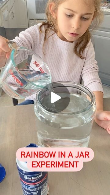 Deena Keller on Instagram: "Rainbow in a Jar 🌈 have you tried this experiment before?  🌈This is such a fun and simple one! It’s a must try activity for this spring!  💦Add water to a jar! Fill it almost all the way up with water  ☁️Then add foaming shaving cream at the top of the jar for the clouds   🌈In bowls add a few drops of food color and a little water   Use droppers to drop in the colors in the jar!   🌈Watch the colors fall in the jar ! #science" Rainbow Jar Experiment, Rainbow In A Jar, Rainbow Experiment, Rainbow Pasta, Kid Experiments, Colorful Clouds, The Jar, Spring Activities, Kid Activities