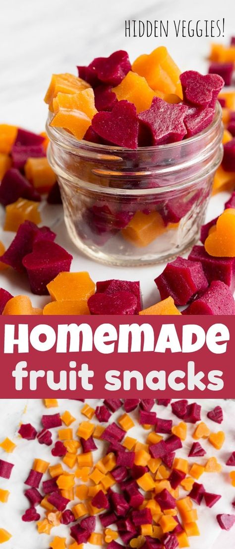 Healthy homemade fruit snacks! Healthy fruit and veggie snacks for kids after school snack ideas. Lunch box ideas with hidden veggies. Grass fed gelatin fruit snacks for kids. Fruit And Veggie Snacks, Veggie Snacks For Kids, Healthy Low Calorie Snacks, Homemade Fruit Snacks, Snack Sani, Menu Sarapan Sehat, Fruit And Veggie, Veggie Snacks, Snacks For Kids