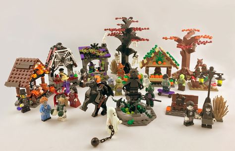 https://flic.kr/p/MABzMf | Halloween Village Lego Haunted House, Diy Halloween Village, Lemax Halloween Village, Halloween Lego, Lemax Halloween, Harry Potter Advent Calendar, Dept 56 Halloween, Department 56 Halloween, Minecraft Lego