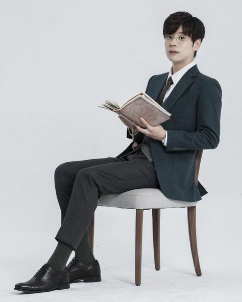 Miles Wei, Sitting Pose Reference, Vampire Masquerade, Office Men, Study Photos, Face Swaps, Sitting Poses, Man Sitting, Human Poses Reference