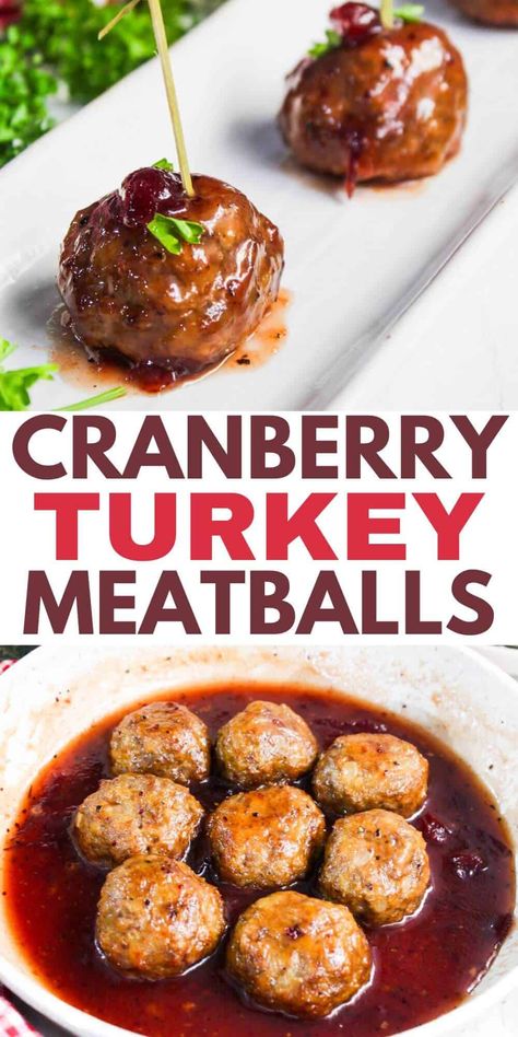 Turkey And Cranberry Recipes, Sweet And Sour Turkey Meatballs, Cranberry Glazed Turkey, Turkey Cranberry Meatballs, Glazed Turkey Meatballs, Holiday Meatballs, Sweet Meatballs, Turkey And Cranberry, Glazed Turkey