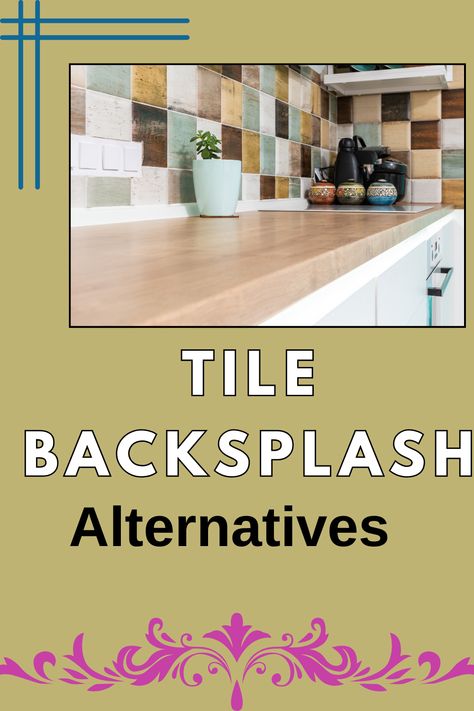 What to use instead of tile for backsplash? Here are some great alternatives which can help enhance your kitchen without using backsplash tiles. Tile On Kitchen Wall, How To Remove Backsplash Tile, Unusual Backsplash, How To Tile Backsplash, Inexpensive Backsplash Ideas, Backsplash Alternatives, Tiles In Kitchen, Stacked Stone Backsplash, Backsplash In Kitchen