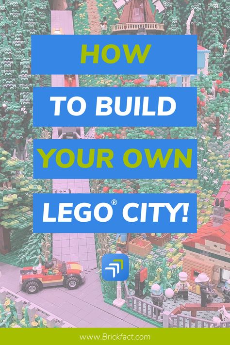 Want to build your own LEGO City, but don't know where to start? Or what to think about? Then we have the perfect guide for you. We will take you through the planning and implementation process, and show you unique LEGO sets that you should incorporate into your own city. Get started today and create your very own little city! And have fun! For more ideas on how to display your Lego bricks, visit our website www.Brickfact.com or download our app! Lego City Ideas Buildings, Lego City Display, What To Think About, Lego Activities, Lego News, Lego Bricks, Lego Moc, Lego Brick, Lego City