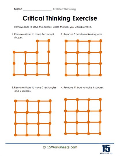 Bar Puzzle Worksheet - 15 Worksheets.com Play Therapy, Critical Thinking Worksheets, Higher Order Thinking Questions, Analytical Thinking, Puzzle Worksheet, Critical Thinking Activities, Higher Order Thinking Skills, Substitute Teaching, Higher Order Thinking