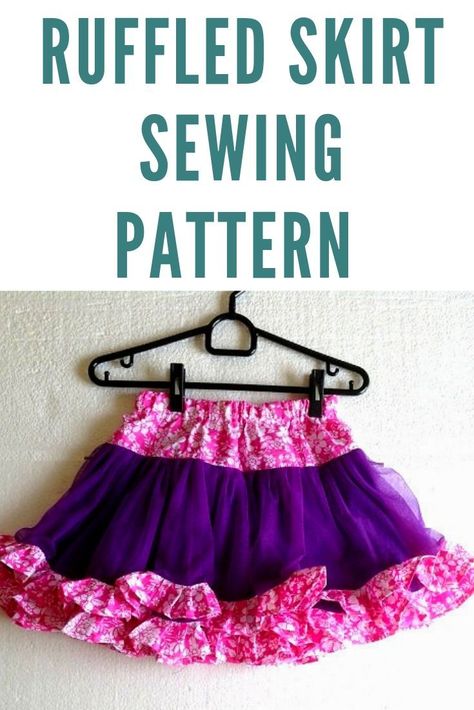 Ruffled Skirt Pattern, Skirt Sewing Tutorial, Seussical Costumes, Skirts Design, Girl Skirts, Baby Dress Set, Skirt Sewing Pattern, Fall Baby Clothes, Girls Dress Sewing Patterns