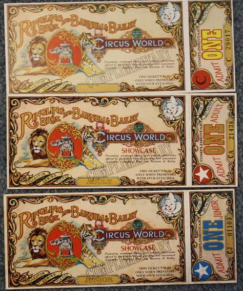 Cirque Vintage, Circus Tickets, Carnival Tickets, Old Circus, Circus Toy, Vintage Circus Posters, Circus Aesthetic, Circus Sideshow, Dark Circus