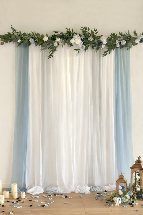 Backdrop Lights, Drapes For Wedding, Bridal Shower Home, Sheer Backdrop, Wedding Backdrop Lights, Ribbon Backdrop, Tulle Backdrop, Backdrop Curtains, Outdoor Backdrops