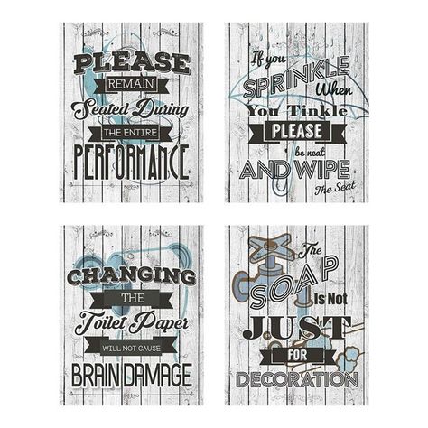 Chic Art Prints, Prints Bathroom, Shabby Chic Art, Bathroom Quotes, Beach Canvas Art, Business Basics, Funny Bathroom Decor, Bathroom Decor Sets, Unique Quotes