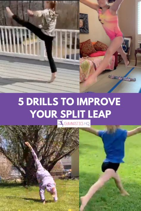 How To Improve Leaps Dance, How To Improve Leaps, Dance Leaps, Gymnastics Moves, Gymnastics Drills, Gymnastics Routines, Dance Stretches, Gymnastics Tricks, Dance Competitions