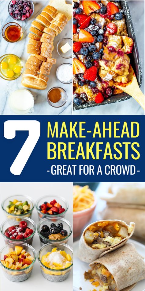 Breakfast Ideas For Work Group, Easy Breakfast Make Ahead Simple, Work Meeting Breakfast Ideas, Camping Breakfasts For A Group, Simple Ladies Brunch Ideas, Make Ahead Breakfast For Camping, Healthy Breakfast For Large Groups, Easy Brunch For Large Group, Office Breakfast Ideas Simple