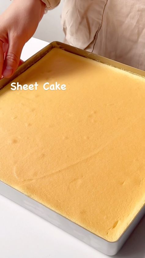 Sheet cake, the soft cake base for my lunchbox cake. Recipe linked in my bio. #softcake #fluffycake #sheetcake #recipe #baking #cooking… | Instagram Sheet Cake Videos, Lunchbox Cake Recipe, Sponge Sheet Cake, Chiffon Sheet Cake, Cake Base Recipe, Lunchbox Cake, Cooking Instagram, Soft Cake, Cake Base